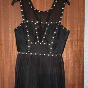 BLACK SPOTLIGHT STUDDED DRESS BY WAREHOUSE